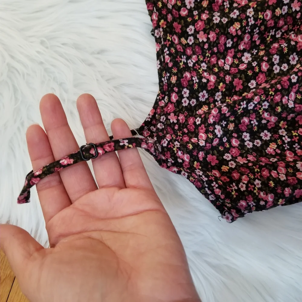 PASSPORT Floral Ruffle Mini Dress SIZE L. - Picture 11 of 16